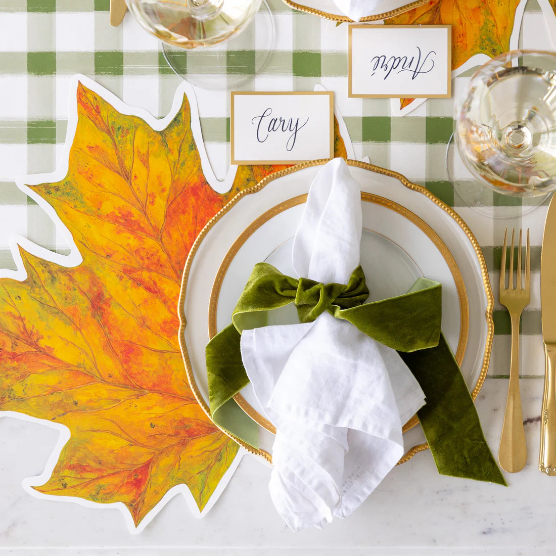 Hester & Cook - Placemat - Die-cut Fall Leaf