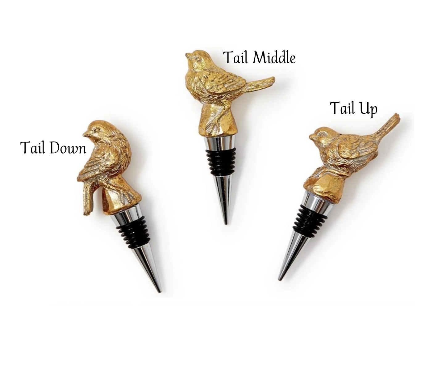 Bottle Stopper - Gold Bird - Findlay Rowe Designs