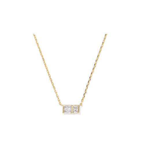 Kendra Scott - Necklace - Jamie Short Pendant - Gold White Cz
