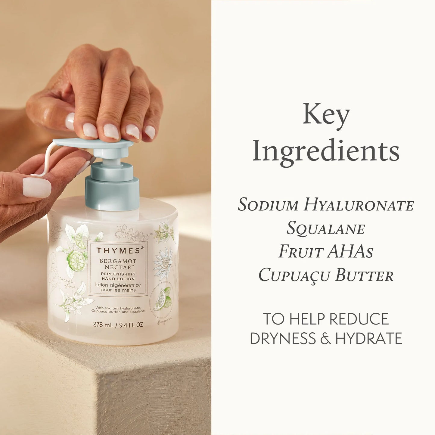 Thymes - Replenishing Hand Lotion - Bergamot Nectar - Findlay Rowe Designs