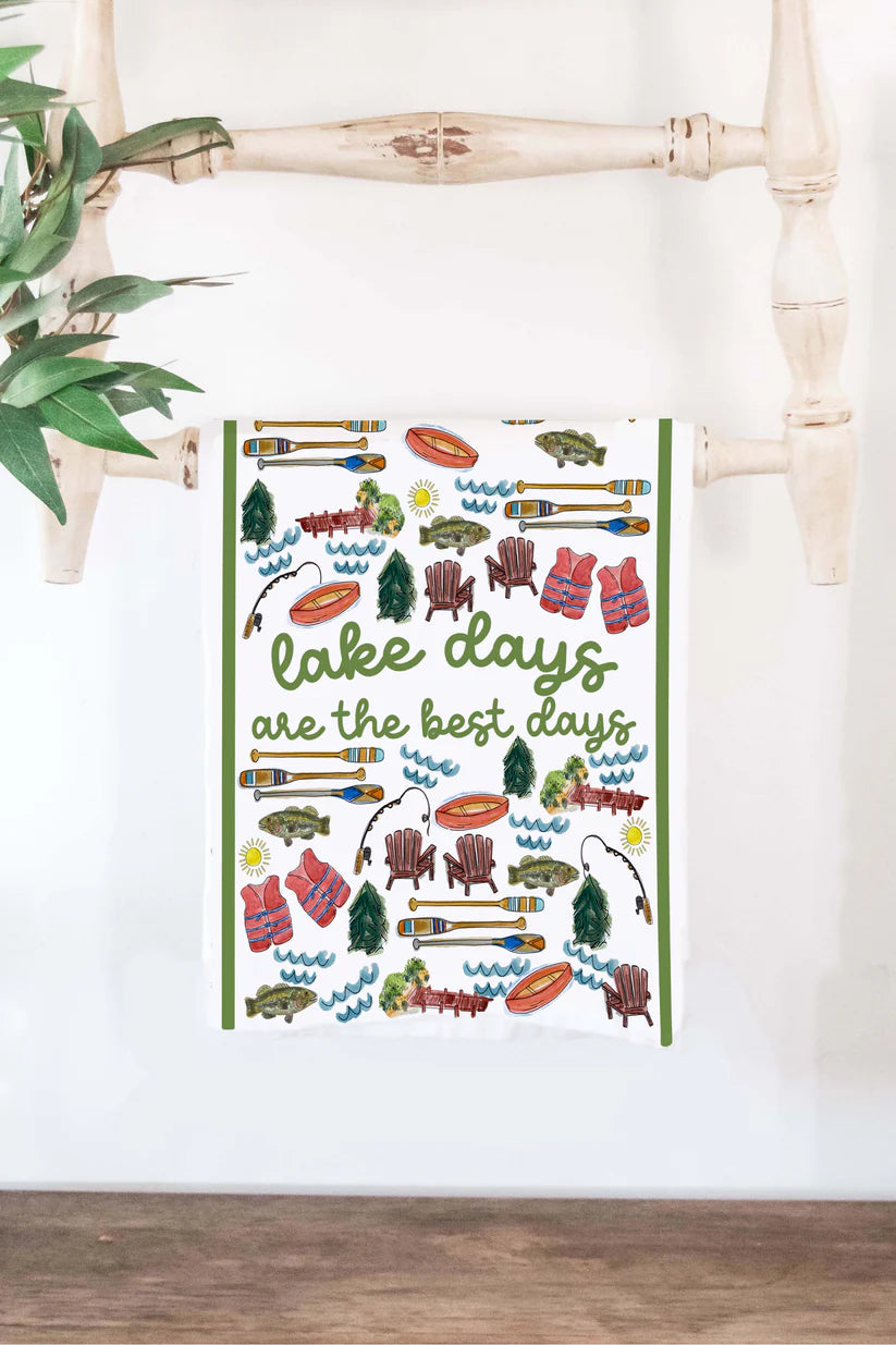 Happy by Rachel - Tea Towel - Lake Collage - Findlay Rowe Designs