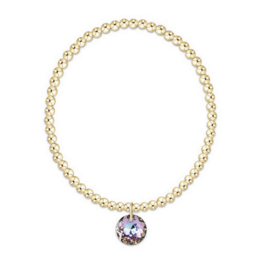 Enewton - Classic Gold 3mm Bracelet - Reflection Charm - June - Findlay Rowe Designs