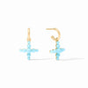 Julie Vos - Earring - Gumdrop Cross Hoop & Charm - Powder Blue - Findlay Rowe Designs