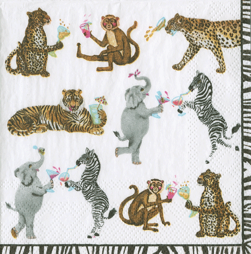 Caspari - Cocktail Napkins - Cocktails Gone Wild - Findlay Rowe Designs