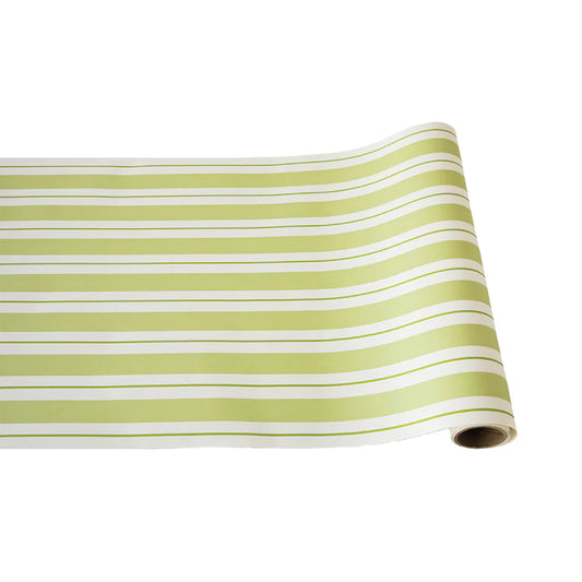 Hester & Cook  GREEN AWNING STRIPE RUNNER