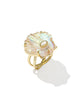 Kendra Scott - Cocktail Ring - Lucia Shell Gold - Iridescent Abalone - Size 7 - Findlay Rowe Designs
