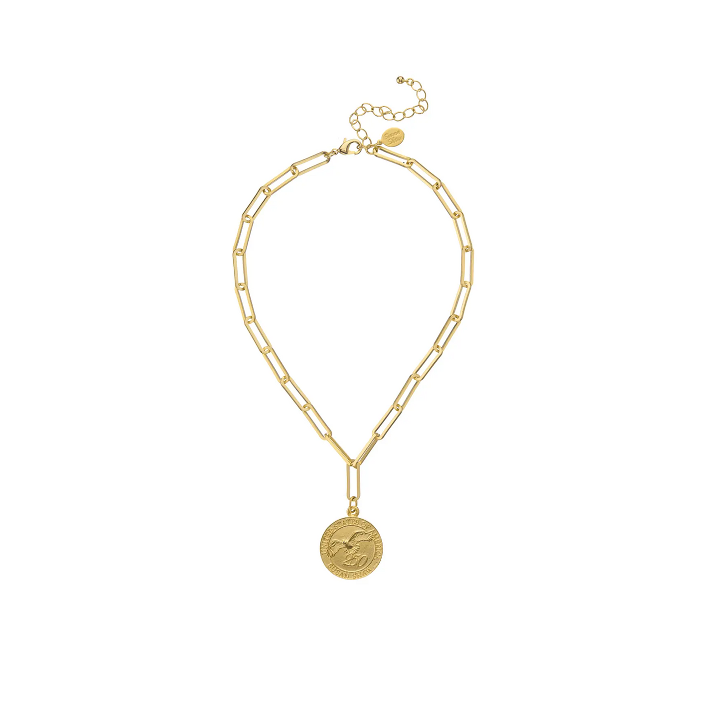 Susan Shaw - Necklace - USA Paperclip - Gold - Findlay Rowe Designs