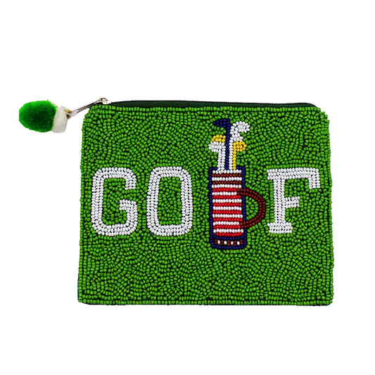 Beaded Pouch - Golf - Findlay Rowe Designs