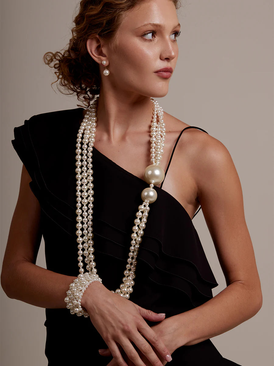 Necklace - Long - Oversized Pearls