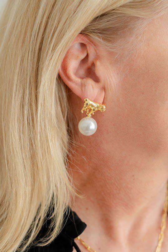 Lisi Lerch - Earring - Bulldog Pearl Drop Stud