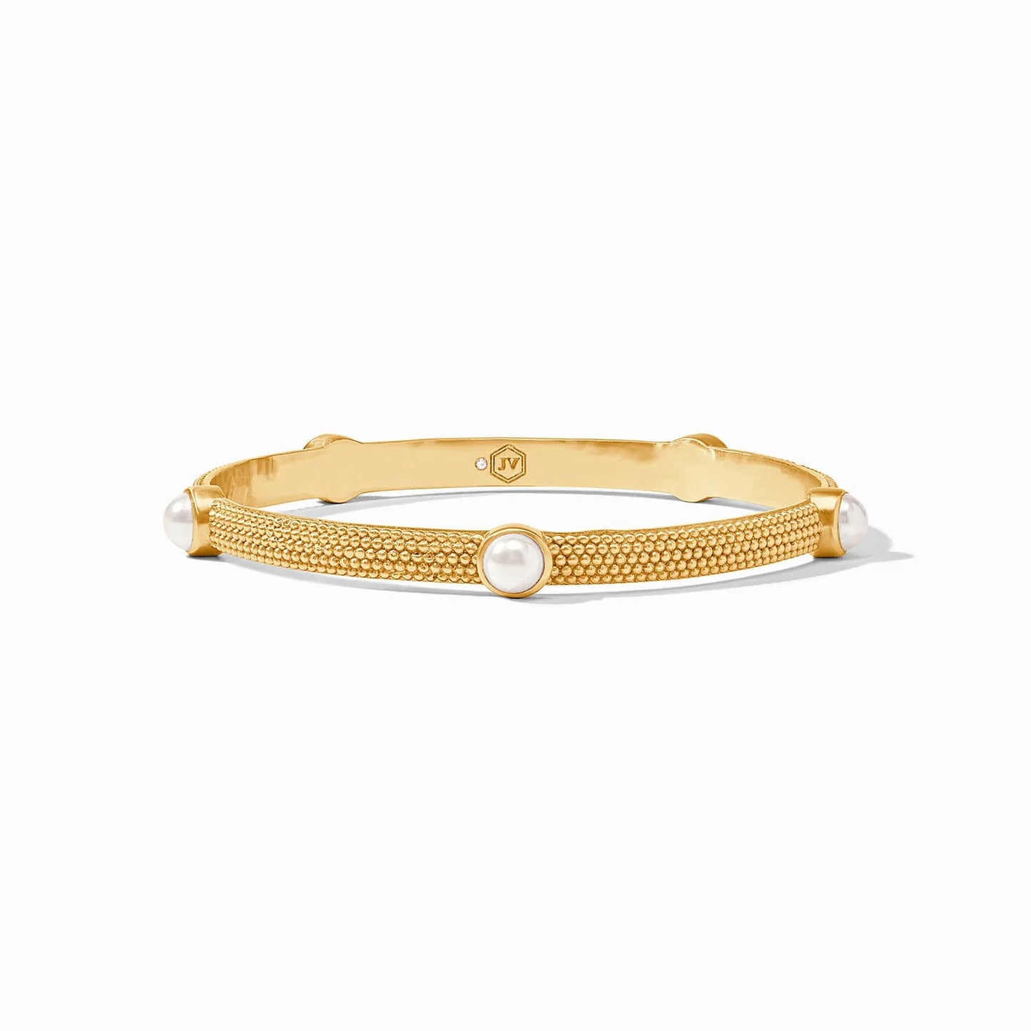 Julie Vos - Cabochon Bangle - Medium - Pearl - Findlay Rowe Designs