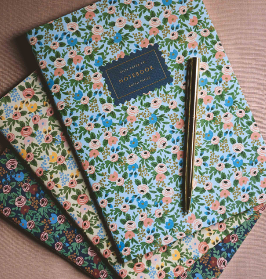 Rifle Paper Co - Notebooks Stitched - Set of 3 Rosa - Findlay Rowe Designs