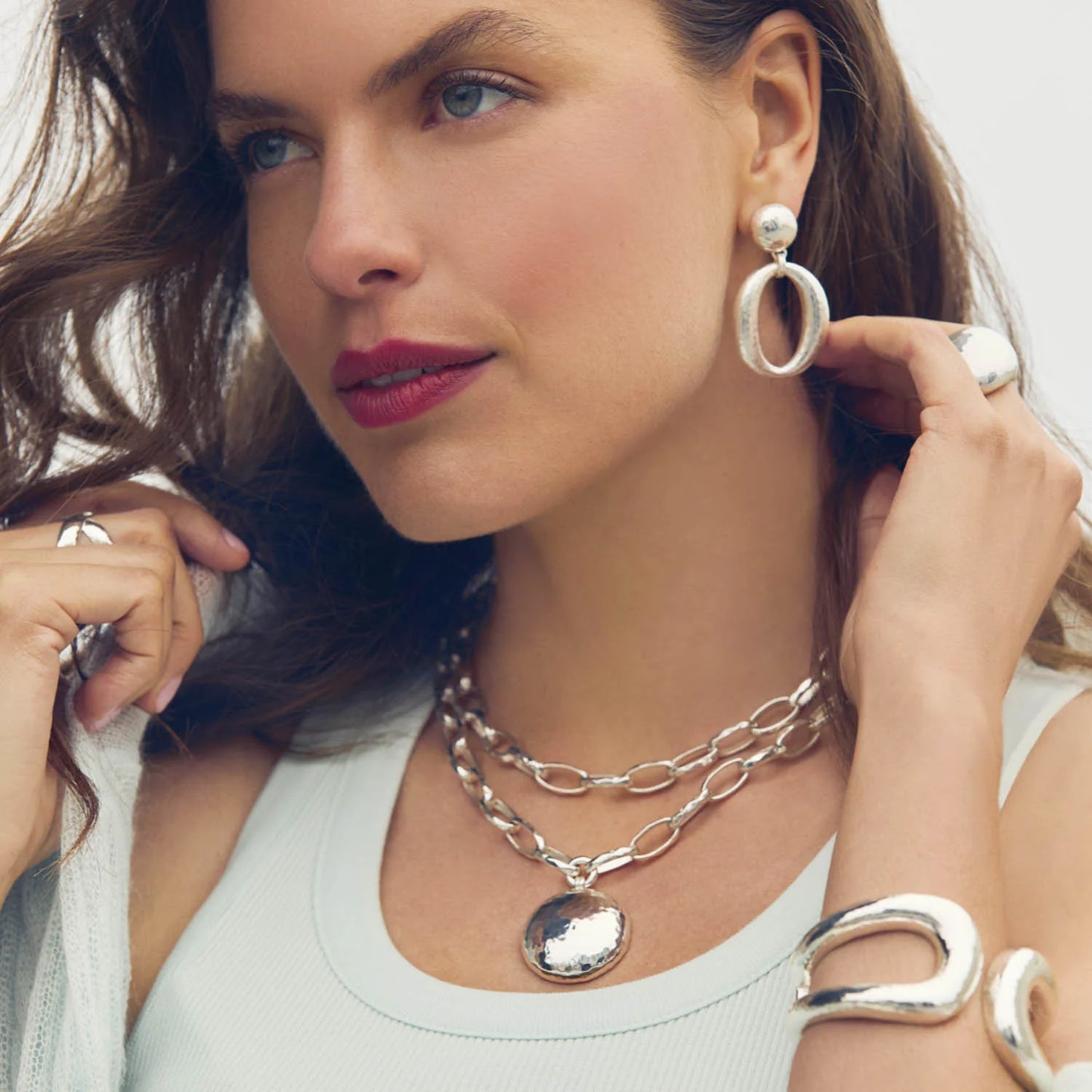 Julie Vos - Necklace - Solara Link - Silver - Findlay Rowe Designs