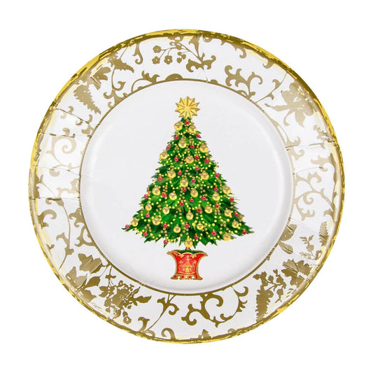 Caspari - Salad Dessert Plate - Gilded Tree - Findlay Rowe Designs