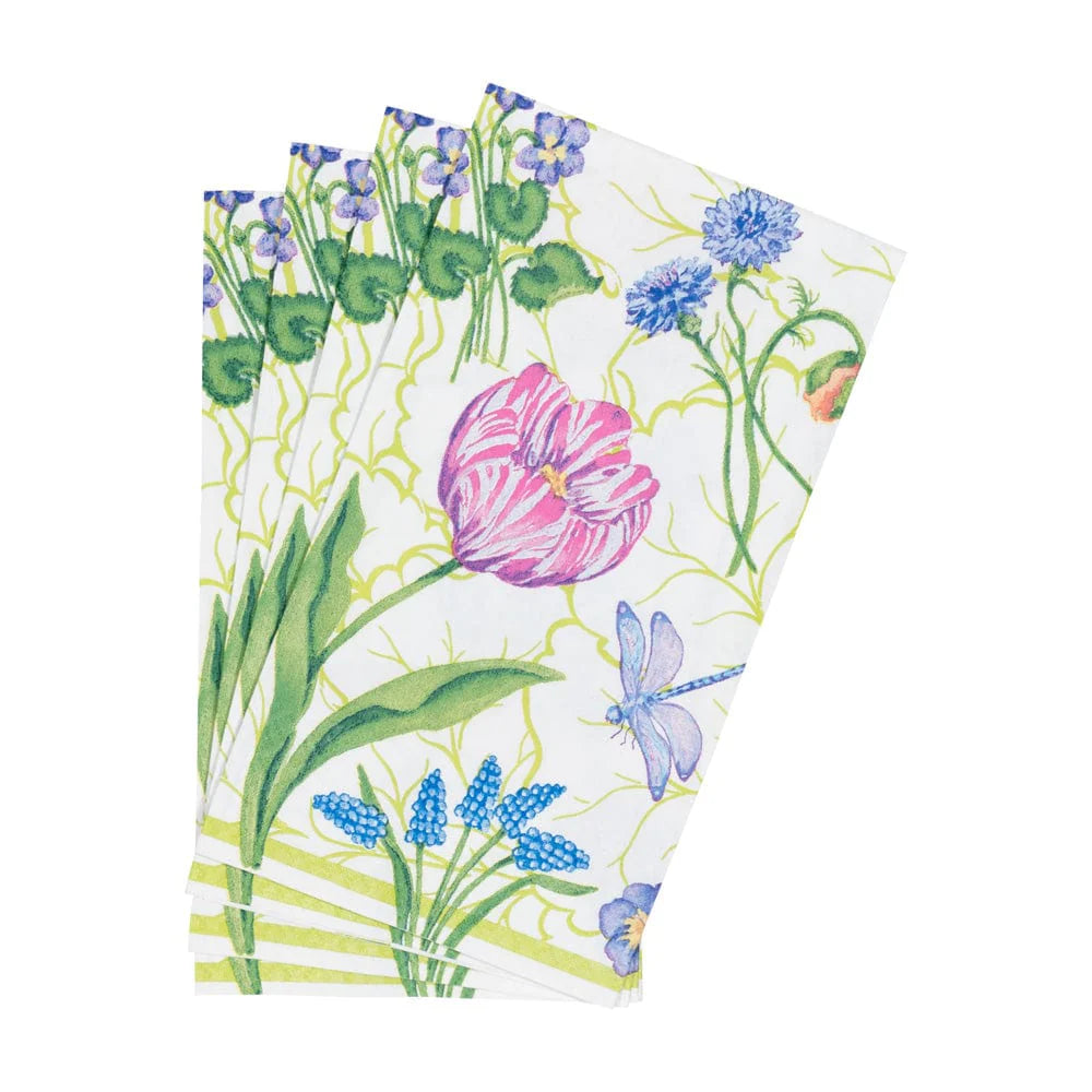 Caspari - Guest Towel Napkins - Floral Majolica - Findlay Rowe Designs