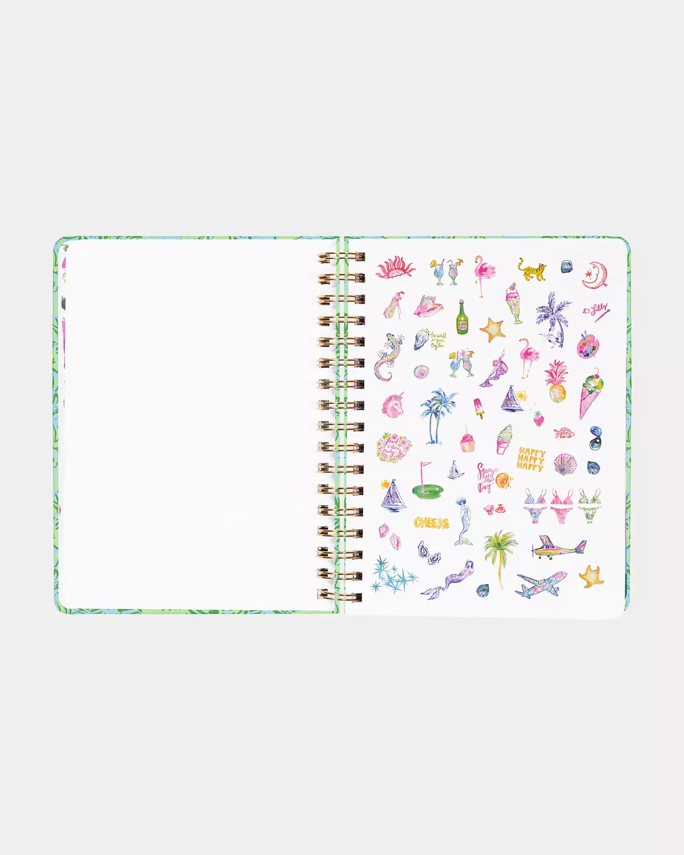 Lilly Pulitzer - 17 Month Large Agenda 2025-2026 - Conch Shell Pink Palm Beach Playground - Findlay Rowe Designs
