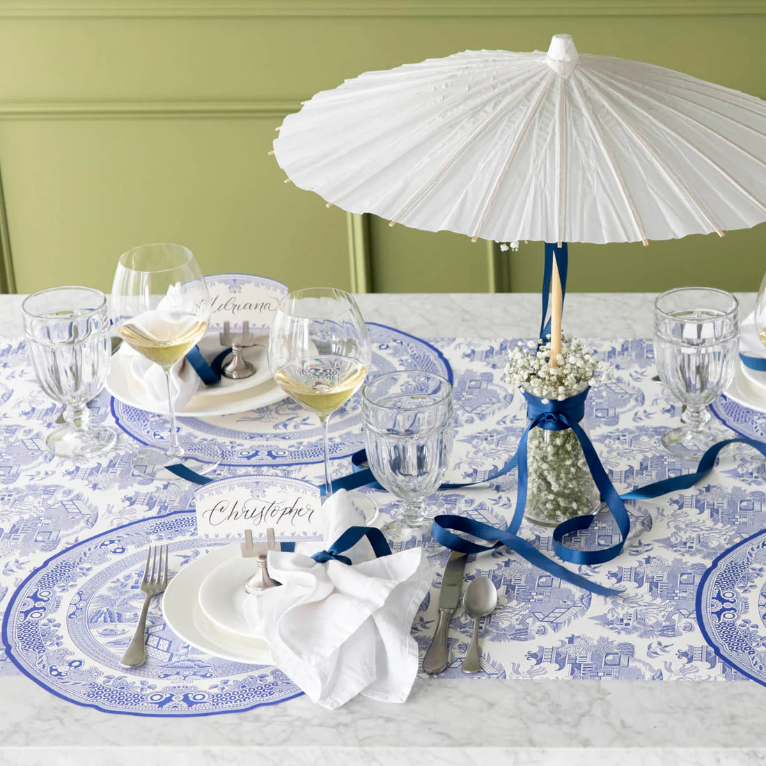 Hester and Cook - Table Runner - Blue Willow - Findlay Rowe Designs