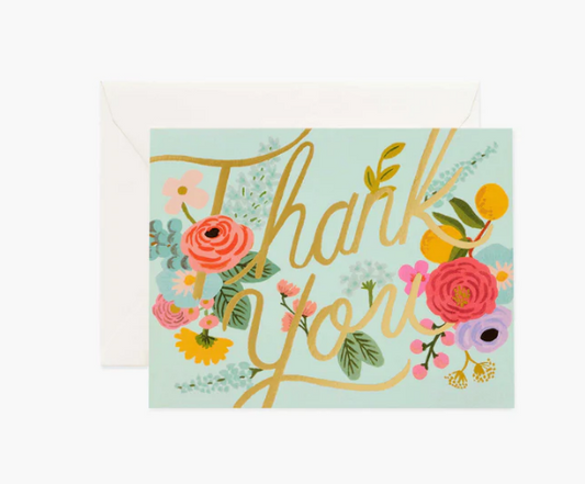 Rifle Paper Co - Mint Garden Thank You Card Set - Findlay Rowe Designs