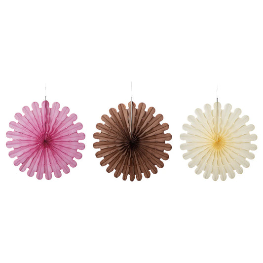 Hester and Cook - Honeycomb Celebration Fan - Set of 3 - Findlay Rowe Designs