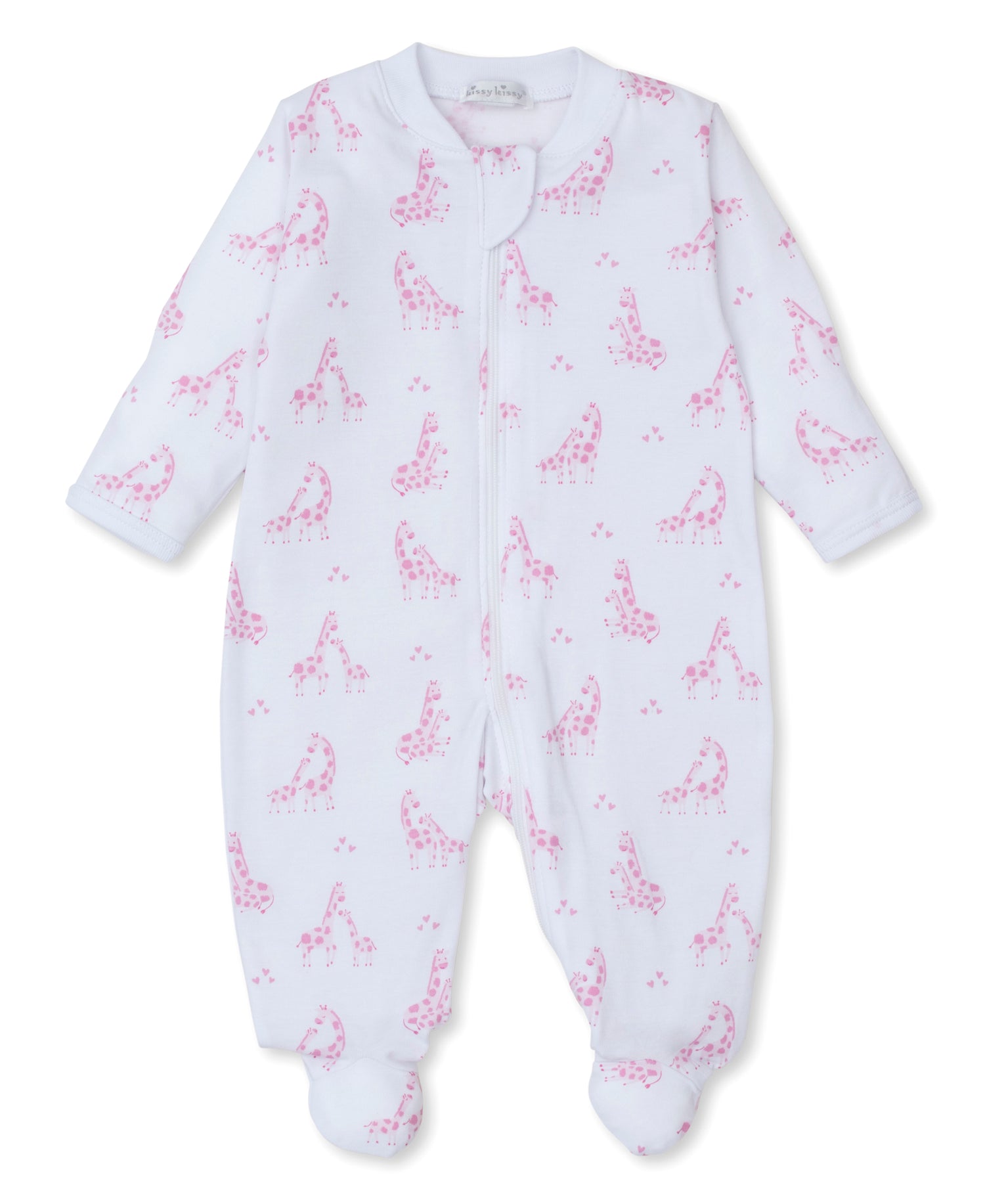 Kissy Kissy - Light Pink Onesie - Giraffe Glee - Findlay Rowe Designs