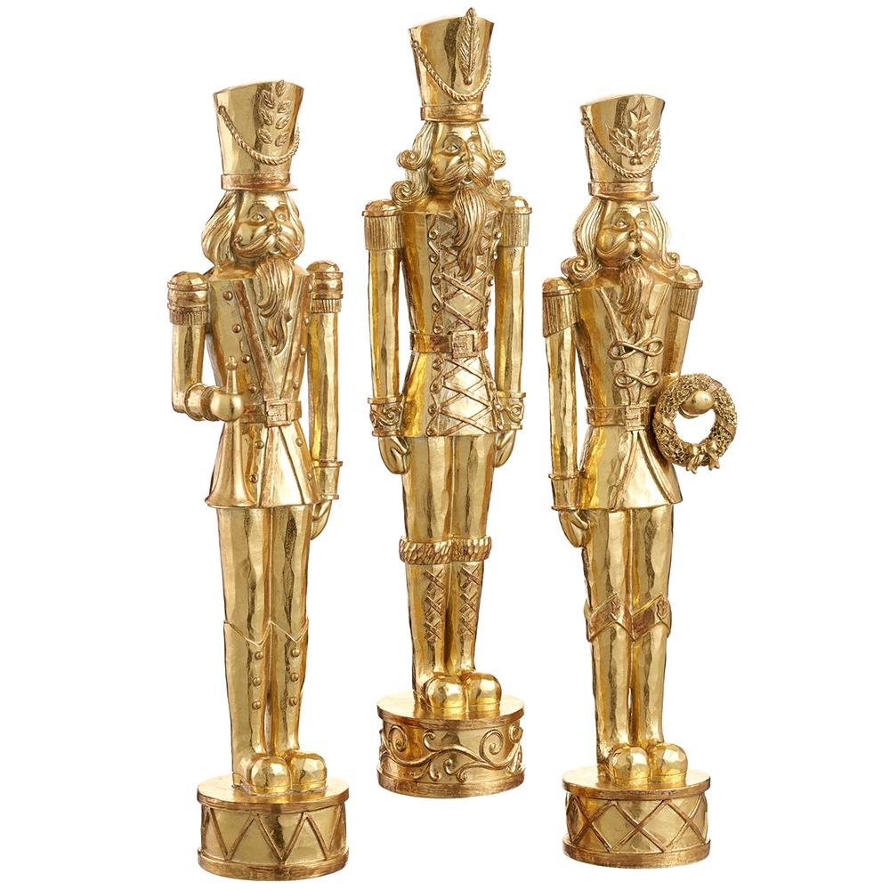 Nutcrackers - Gold Resin - 20in