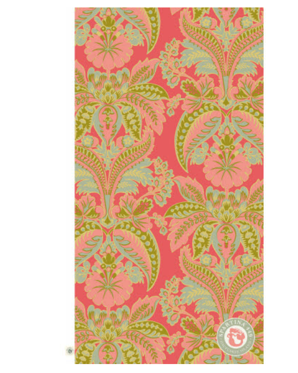 SPARTINA BEACH TOWEL- RIVER CLUB DAMASK RED