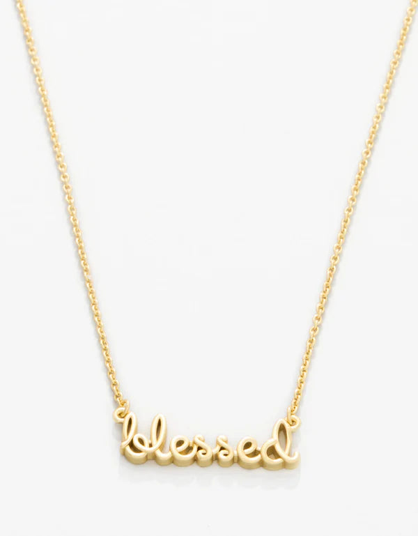 Spartina - Necklace - Sea La Vie Blessed-Script - Gold - Findlay Rowe Designs