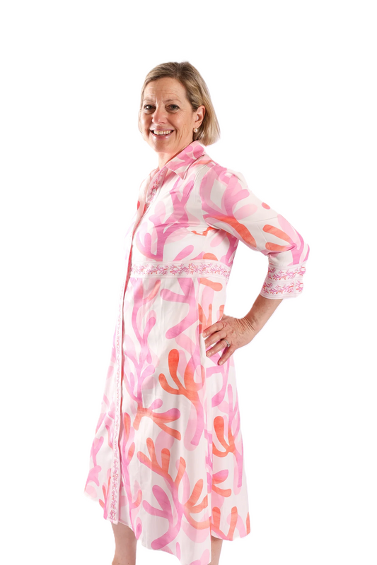 Dress - Lennon - Watercolor Coral - Findlay Rowe Designs