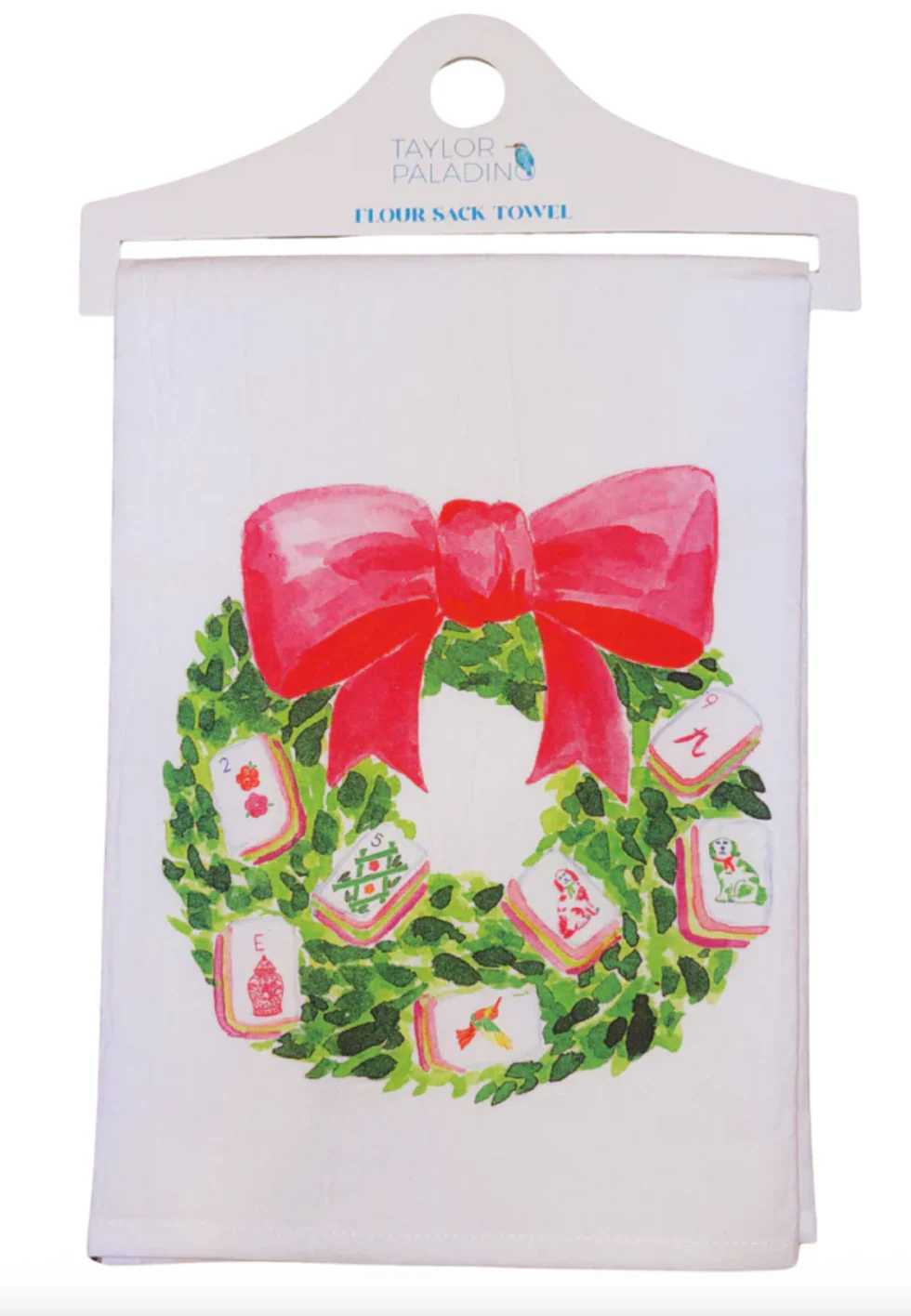 Taylor Paladino - Towel - Mahjong Wreath