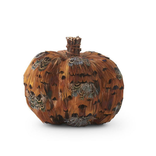 Figurine - Feather Pumpkin - 5in