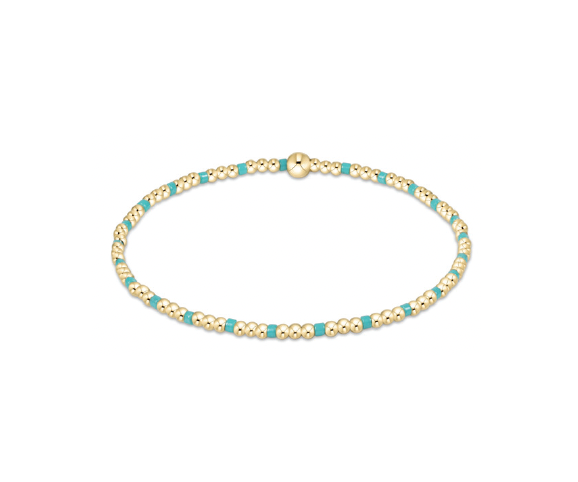 Enewton - Hope Sincerity Pattern 2mm Bead Bracelet - Turquoise - Findlay Rowe Designs