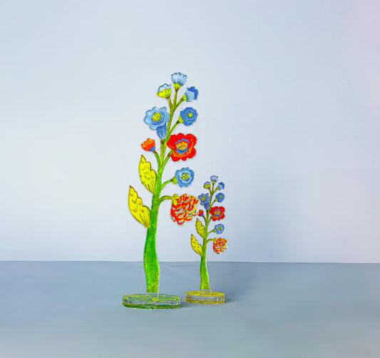 Kimberly Hodges - Acrylic Art - Large Flower - Periwinkle Blossoms - Findlay Rowe Designs