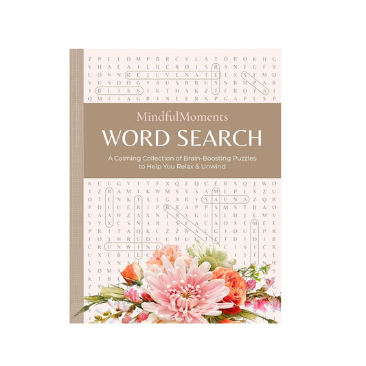 MindfulMoments Word Search: A Calming Collection of Brain-Boosting Puzzles to Help You Relax & Unwind - Findlay Rowe Designs