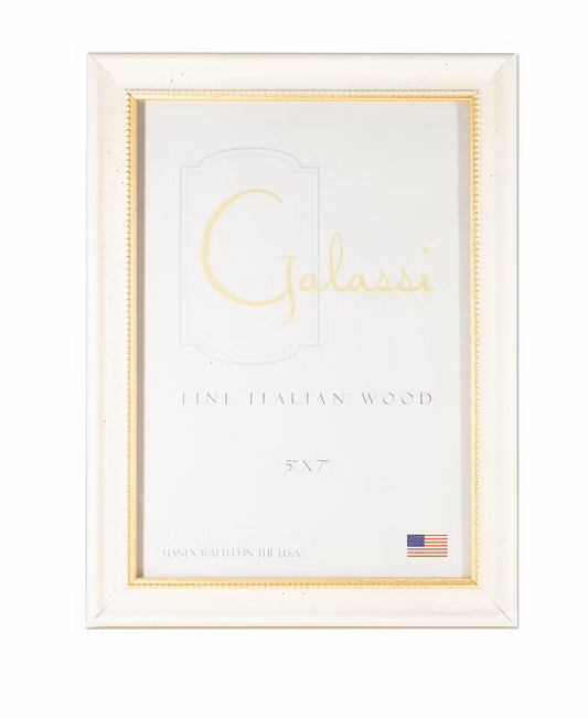 Galassi - 5x7 Frame - Vintage Cream - Gold Bead i - Findlay Rowe Designs