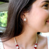 Earring - Stud - Pearl Alabama Script A Logo - Findlay Rowe Designs