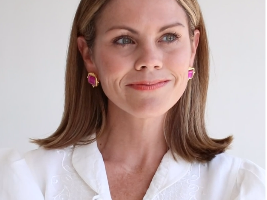 Susan Shaw - Earrings - Madeline Studs - Fuchsia - Findlay Rowe Designs