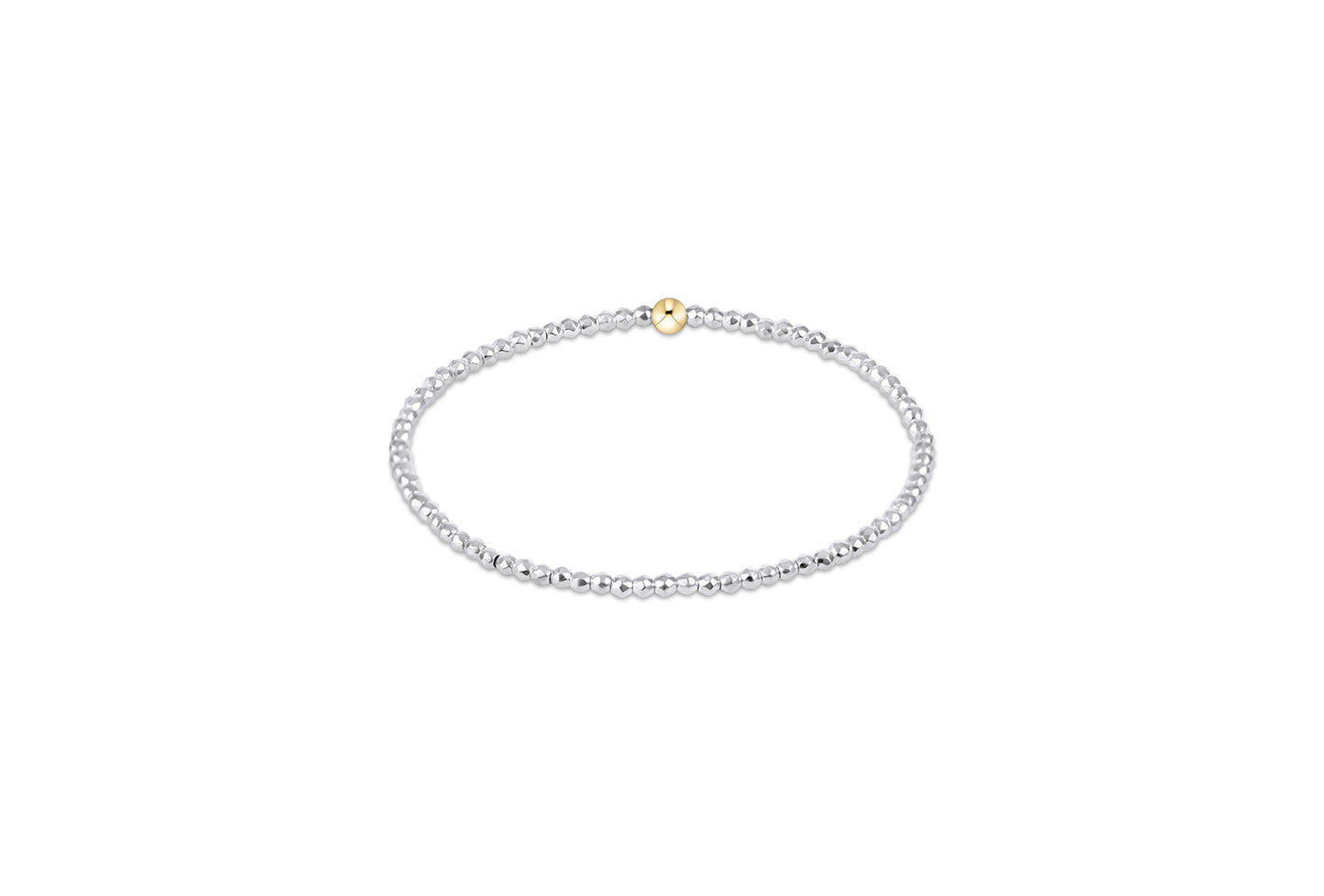 Enewton - Extends - Bright Silver Faceted Hematite 2mm Bead Bracelet - Findlay Rowe Designs
