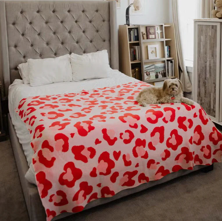 Blanket - Pink Leopard Oversized