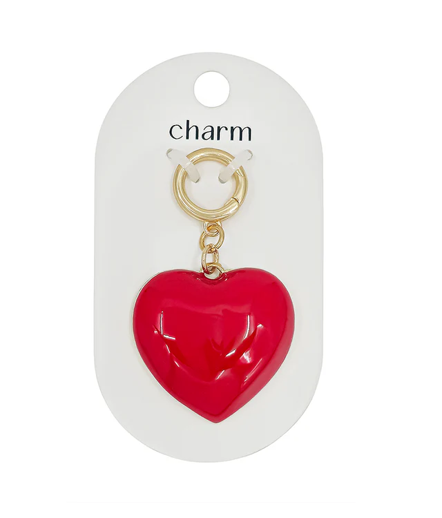 Necklace - Scarf Charm - Red Heart - Findlay Rowe Designs