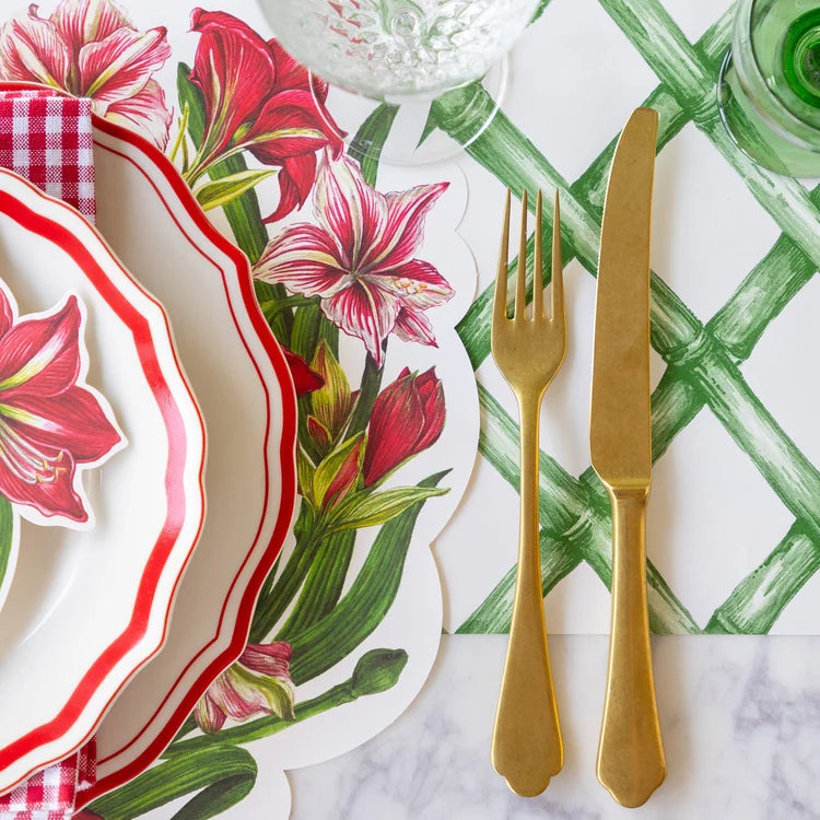 Hester & Cook - Placemat - Die-Cut Amaryllis - Findlay Rowe Designs