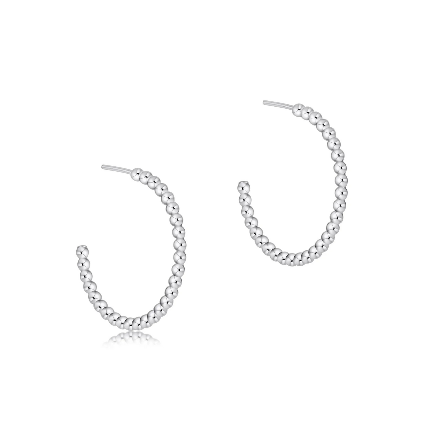 Enewton - Beaded Classic 1.25in Post Hoop - 3mm Sterling - Findlay Rowe Designs