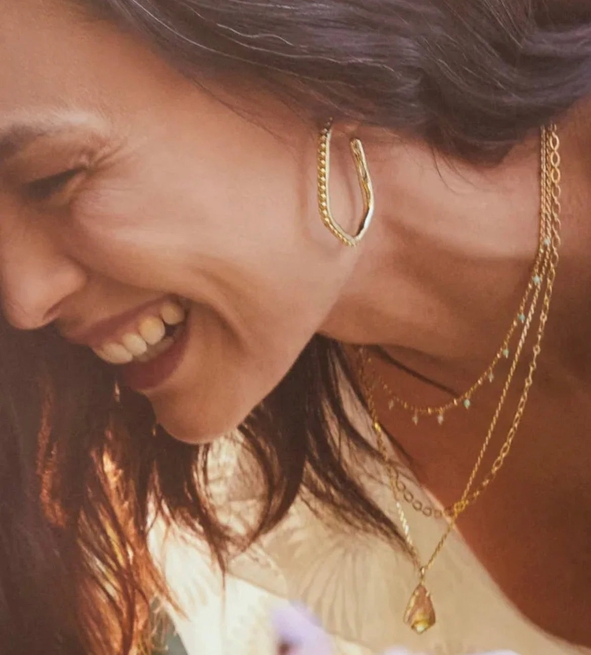 Kendra Scott - Lonnie Beaded Hoop Earrings - Gold - Findlay Rowe Designs