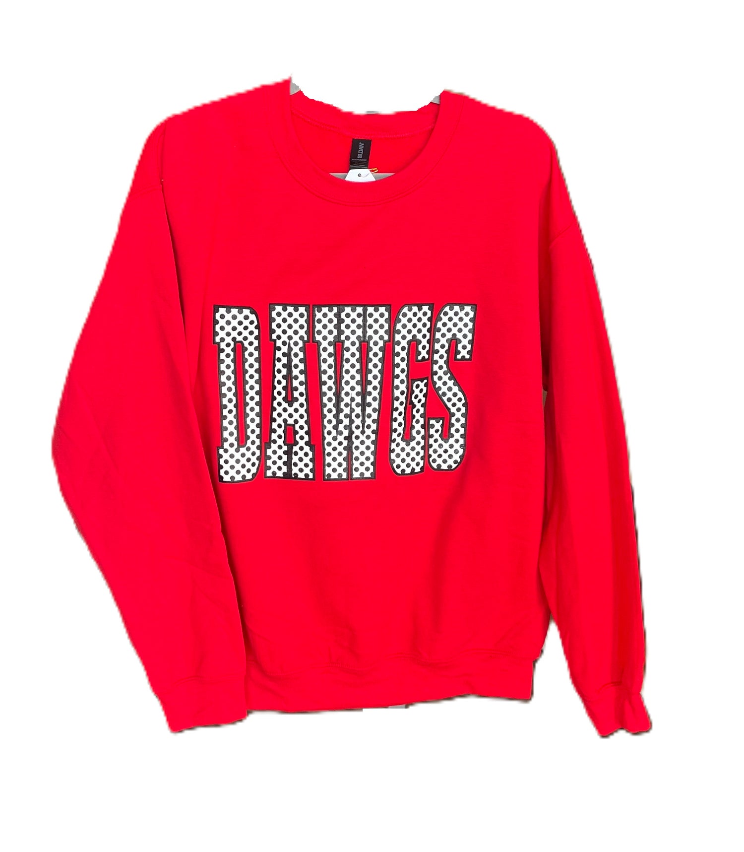 Sweatshirt - Dawgs - Red with Dots - Findlay Rowe Designs