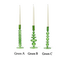 Taper Candleholders - Hand-Blown Glass - Red Green