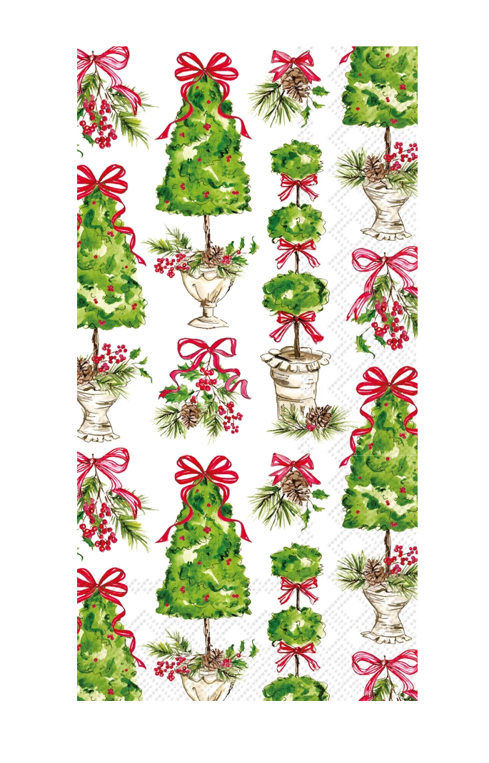 Rosanne Beck - Guest Towel Napkins - Holly Topiary - Findlay Rowe Designs