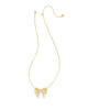 Kendra Scott - Necklace - Krista Gold Bow Short Pendant - Gold White Mix