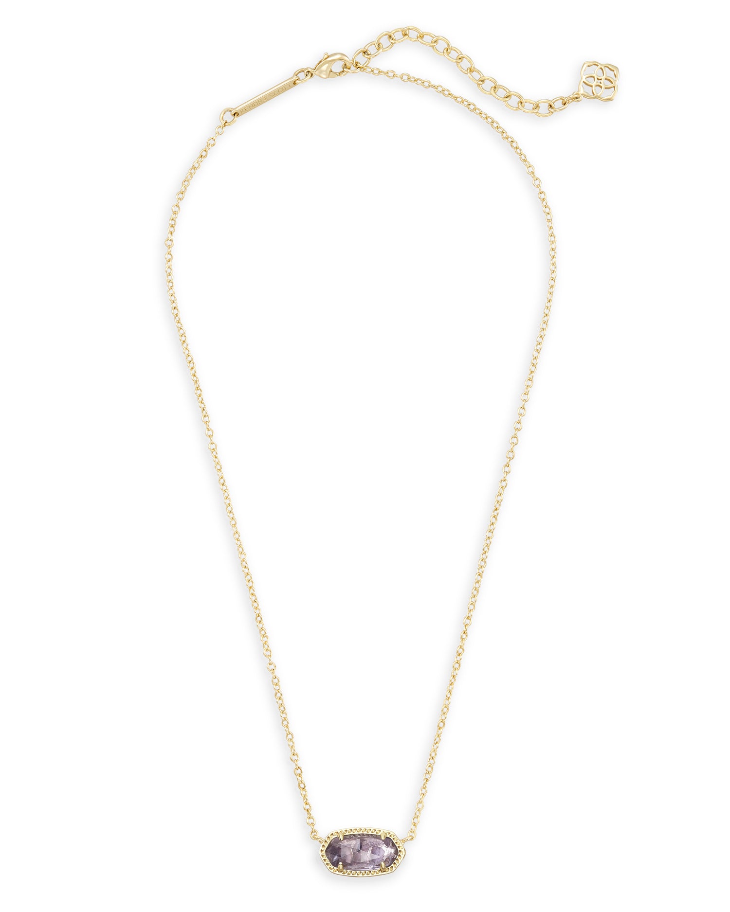 Kendra Scott - Necklace - Elisa Pendant Gold - Purple Amethyst - Findlay Rowe Designs