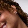 Julie Vos - Earrings - Wave Circle Stud - Silver