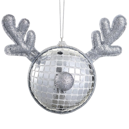 Ornament - 6" Reindeer - Silver Disco