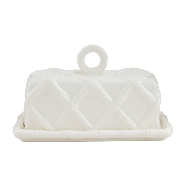 Mud Pie - Butter Dish - Ceramic Bamboo